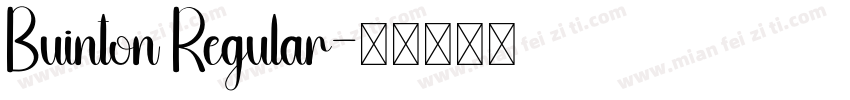 Buinton Regular字体转换